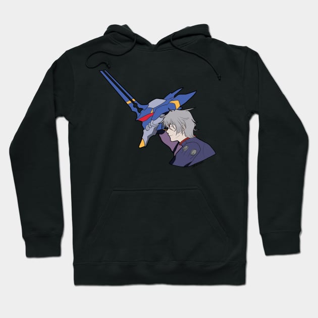 Kaworu and Eva Unit 06 Hoodie by vdrawsrobots